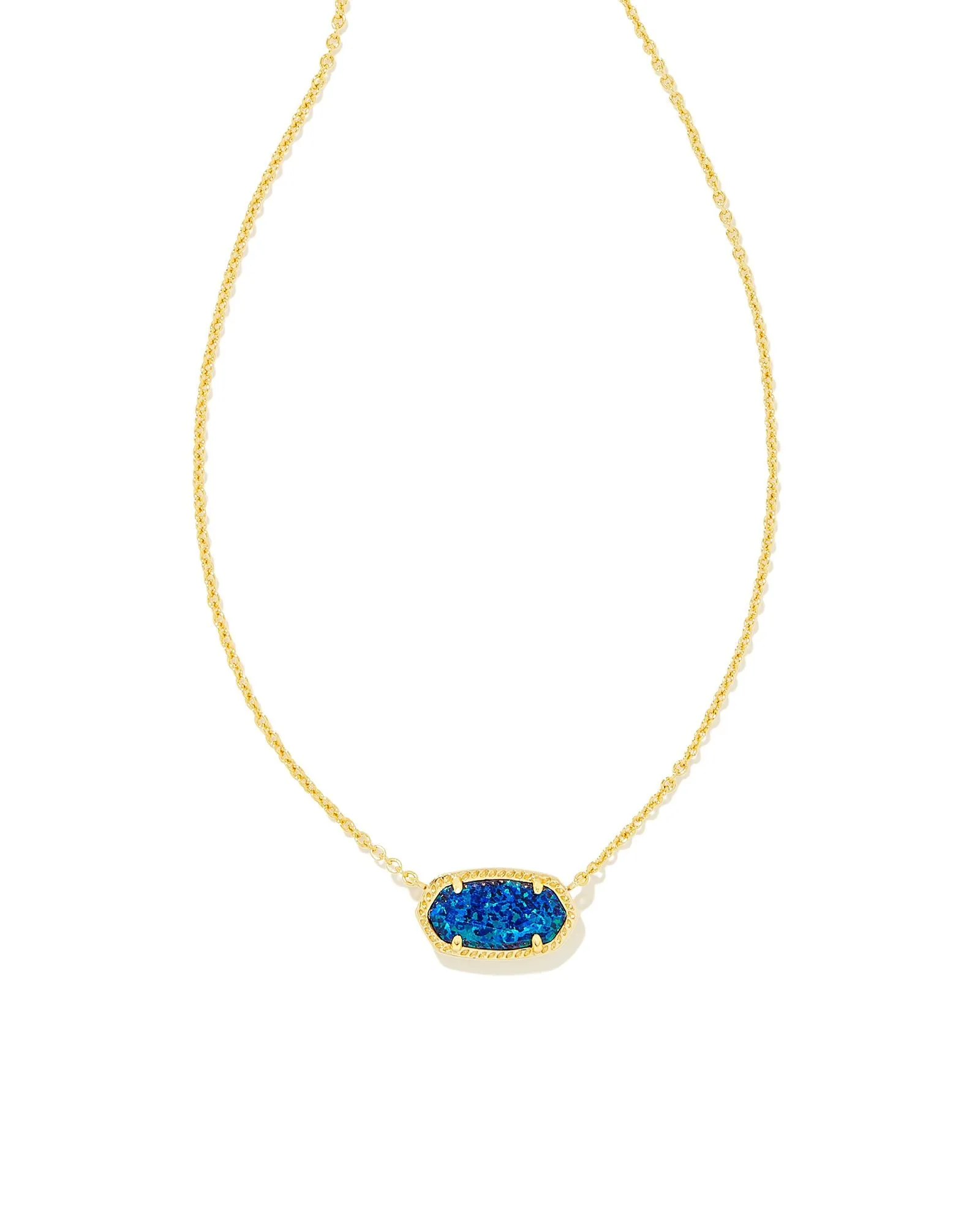 Kendra Scott Elisa Stone Pendant Necklace - Gold & Cobalt Blue Opal