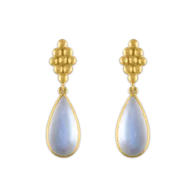 Large Rainbow Moonstone Nona Earrings