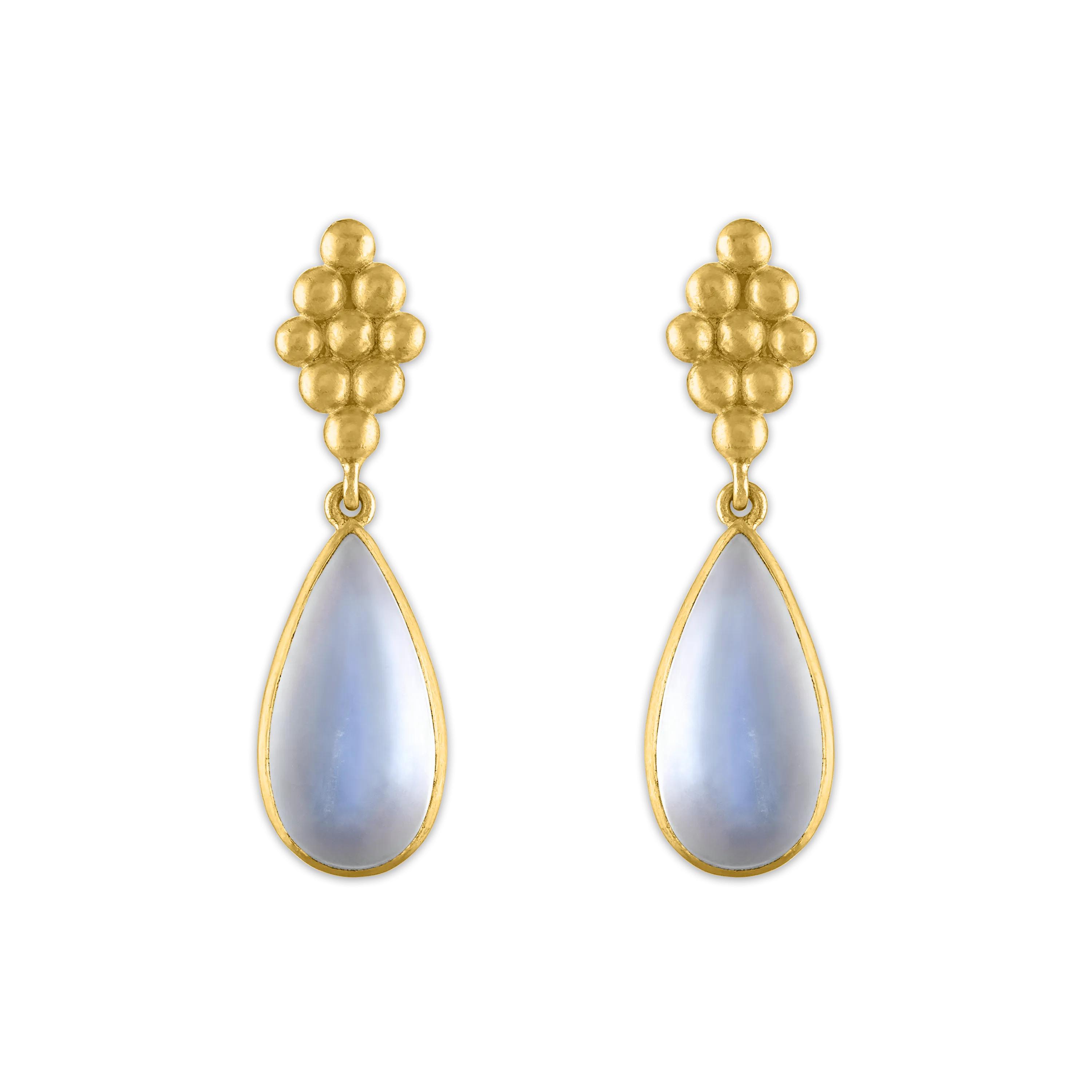 Large Rainbow Moonstone Nona Earrings