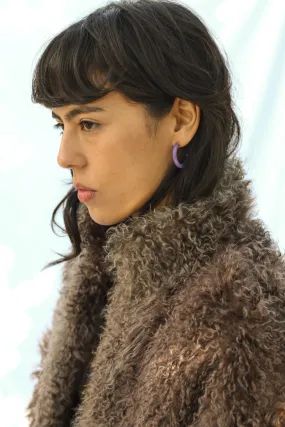 LAVENDER 14K HOOPS WITH BOX