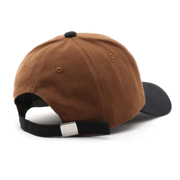 Letter H Embroidery Brown and Black Adjustable Baseball Cap 字母 H 刺繡棕色黑色可調節棒球帽 KCHT2403