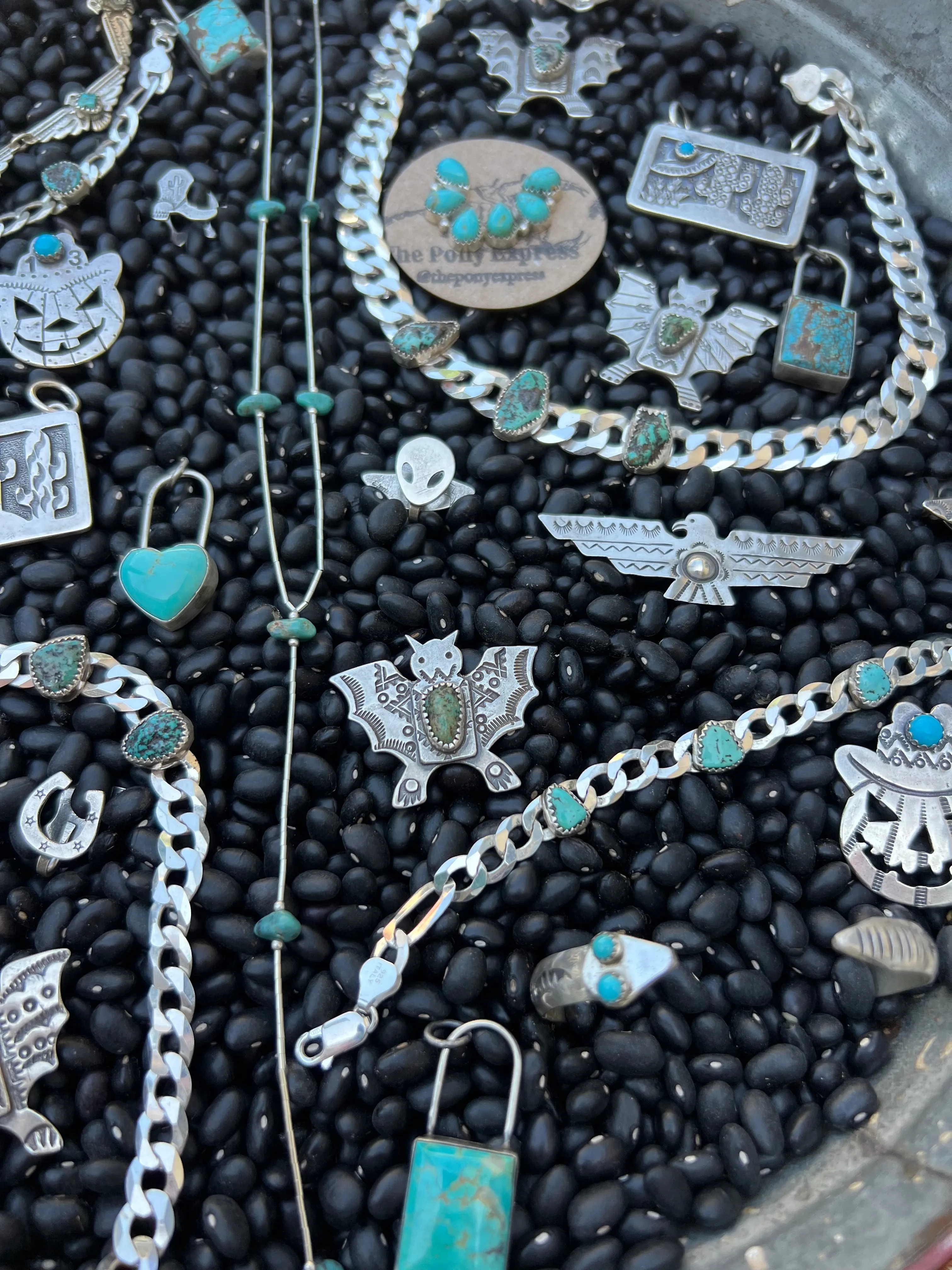 Liquid Silver Nugget Lariat Necklace