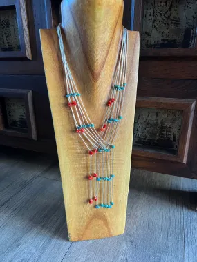 Liquid Silver Nugget Lariat Necklace