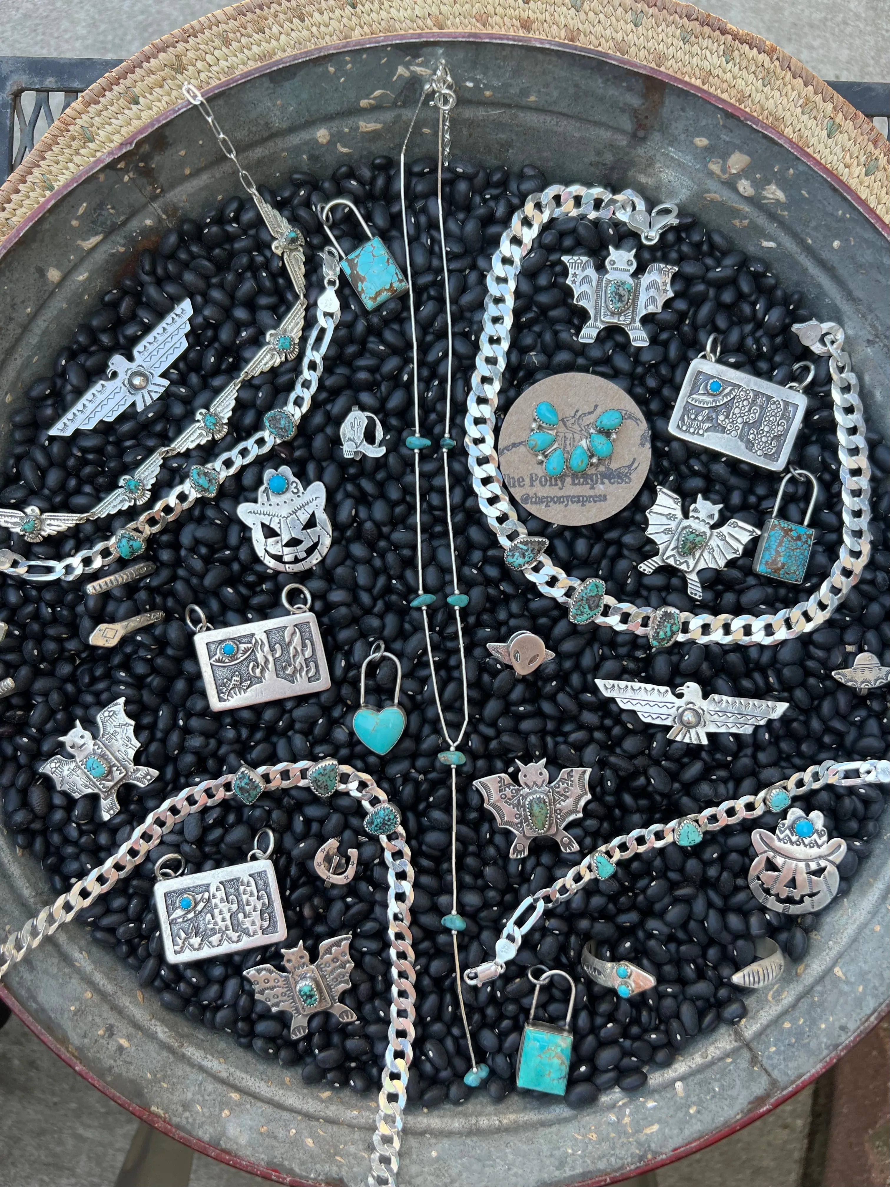 Liquid Silver Nugget Lariat Necklace
