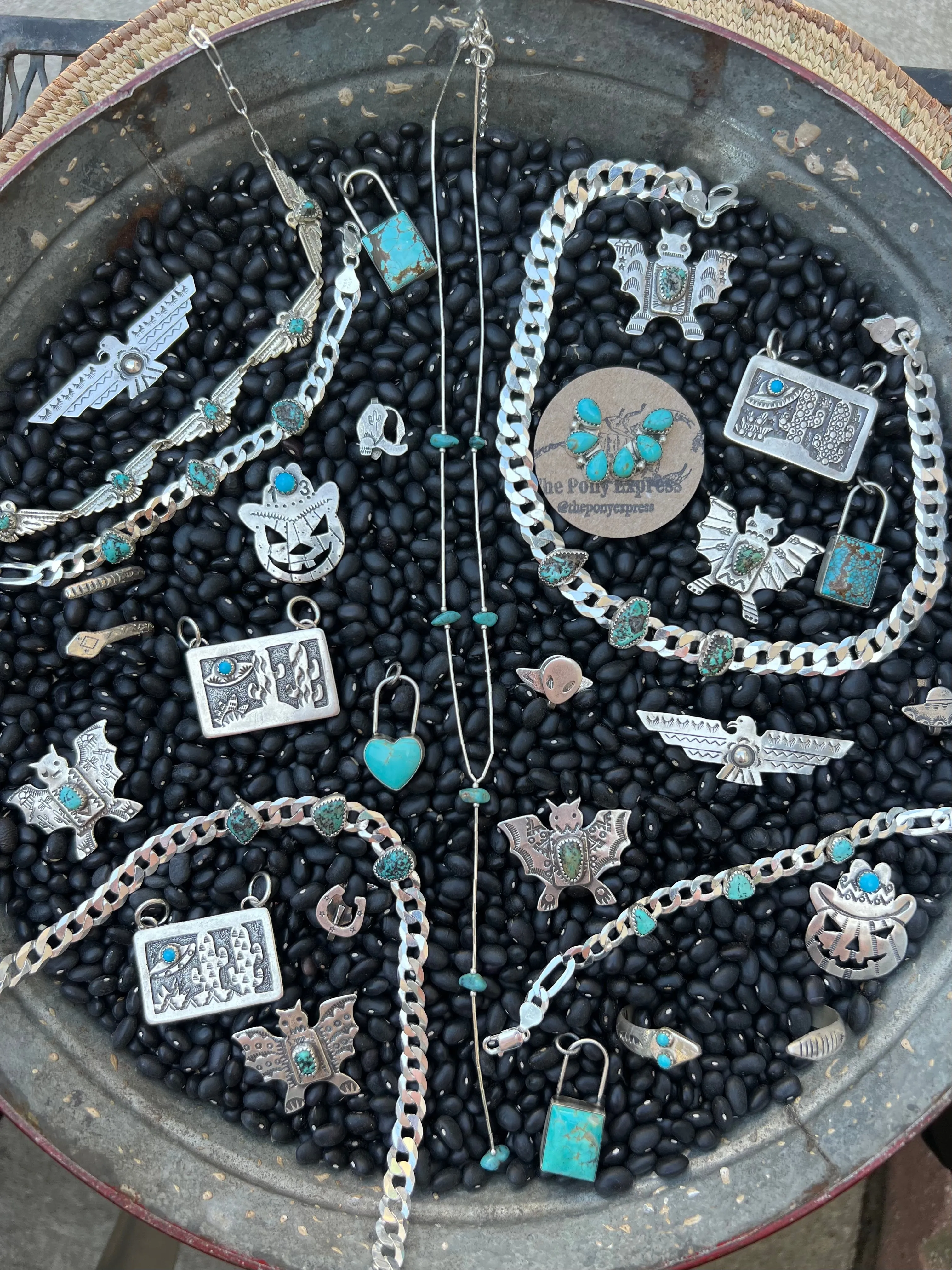 Liquid Silver Nugget Lariat Necklace