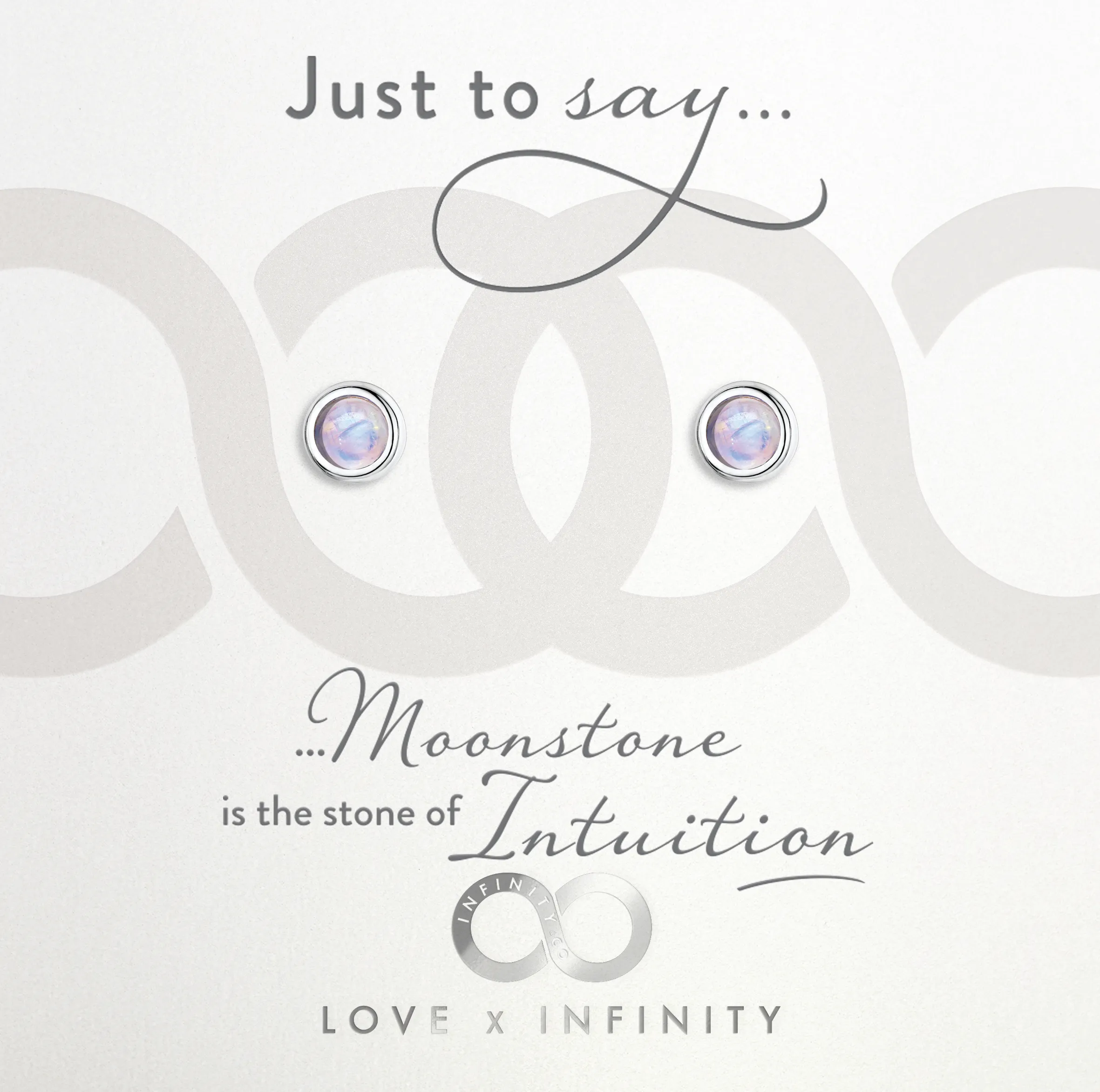 LXI Birthstone Earrings Moonstone/June