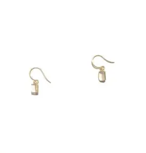 Margaret Solow | Moonstone Baguette 18k Earrings