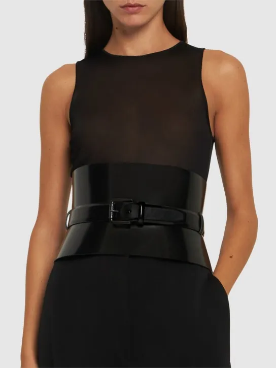 Max Mara   175 Bustier leather belt 