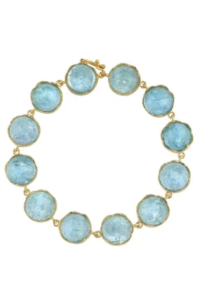 Medium Aquamarine Classic Link Bracelet