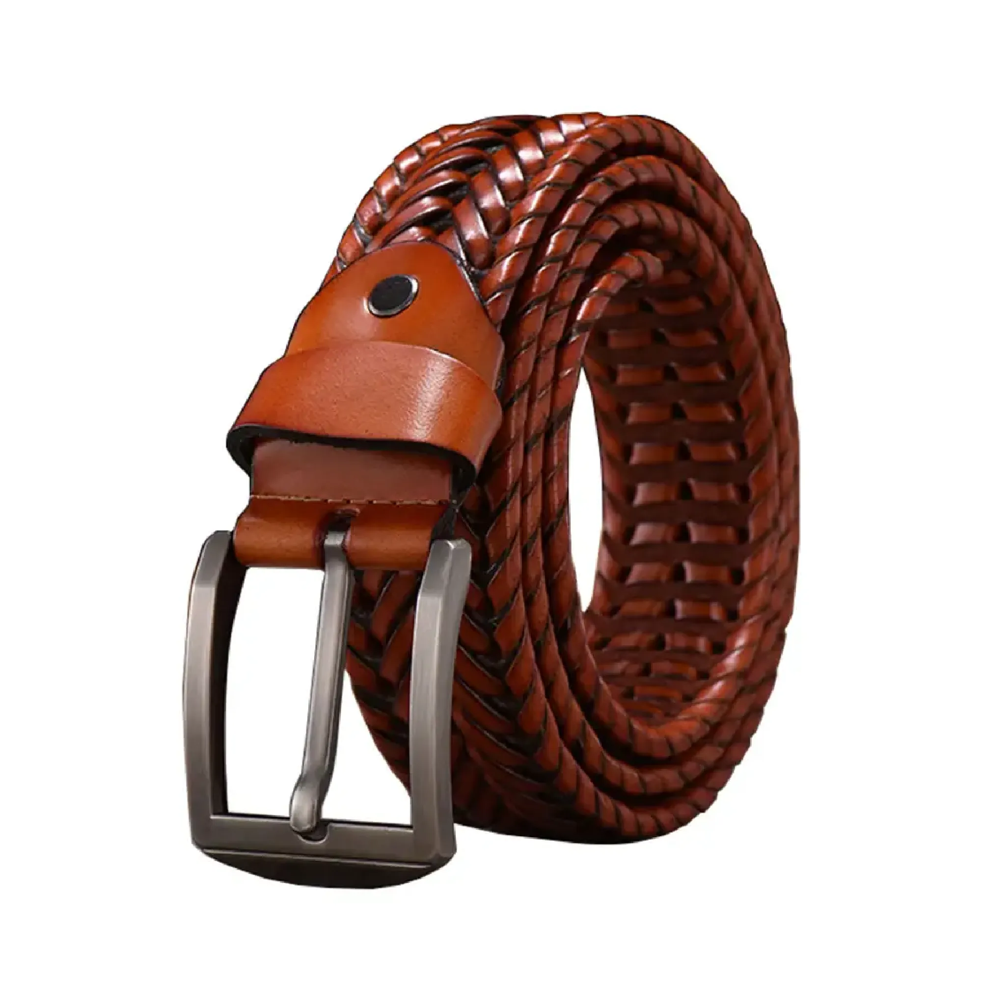 Men's Leather Belt Handmade Braided Belt Husband Boyfriends Birthday Gifts
