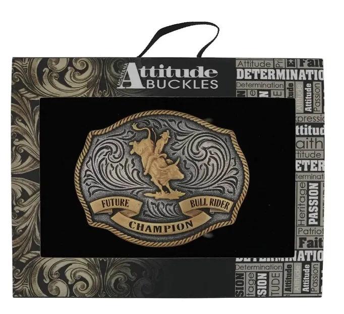 Montana Silversmith Attitude Future Champion Bull Rider Belt Buckle A1025P