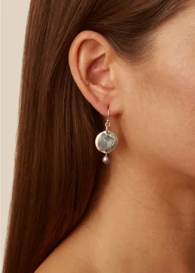 Moonstone and Pearl Ostra Earrings