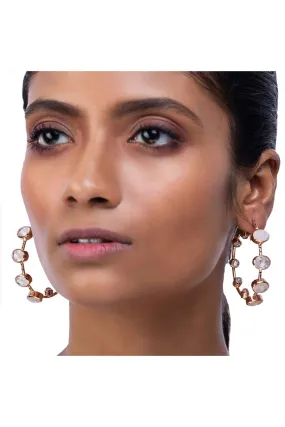 Moonstone Le Jour Hoop Earrings