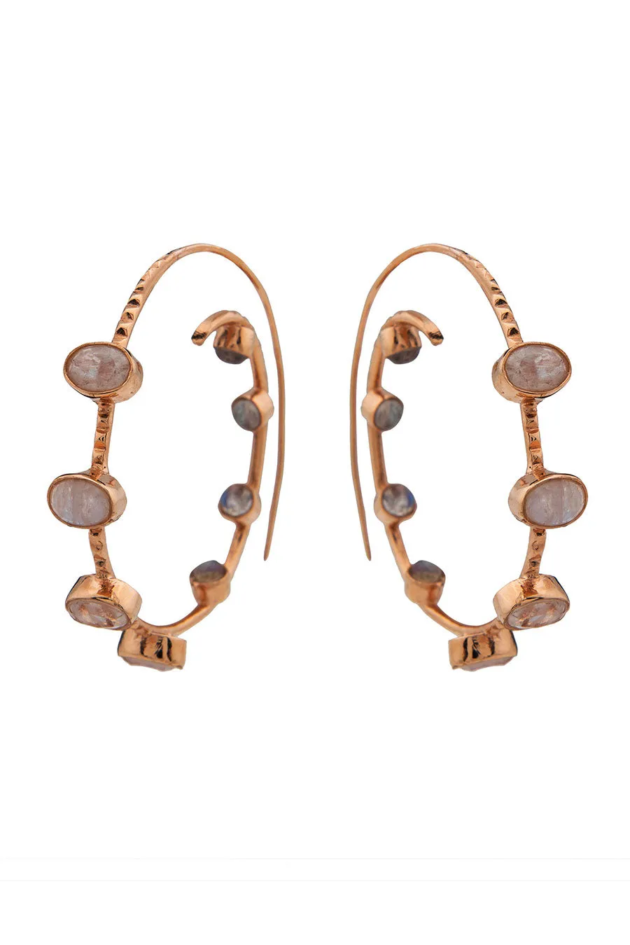 Moonstone Le Jour Hoop Earrings