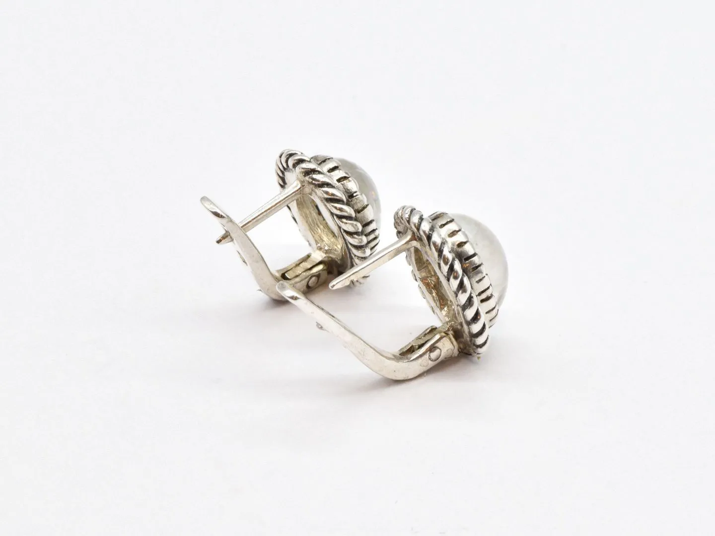 Moonstone Silver Earrings - Natural Moonstone Earrings - June Birthstone Earrings