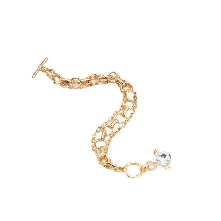 Multi-layer Chain Love Angel Pendant Bracelet