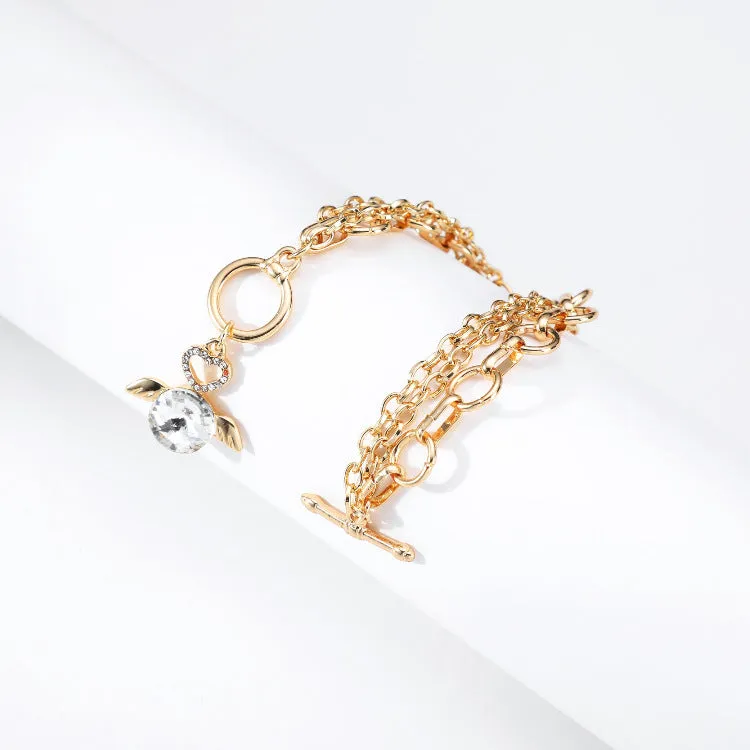 Multi-layer Chain Love Angel Pendant Bracelet