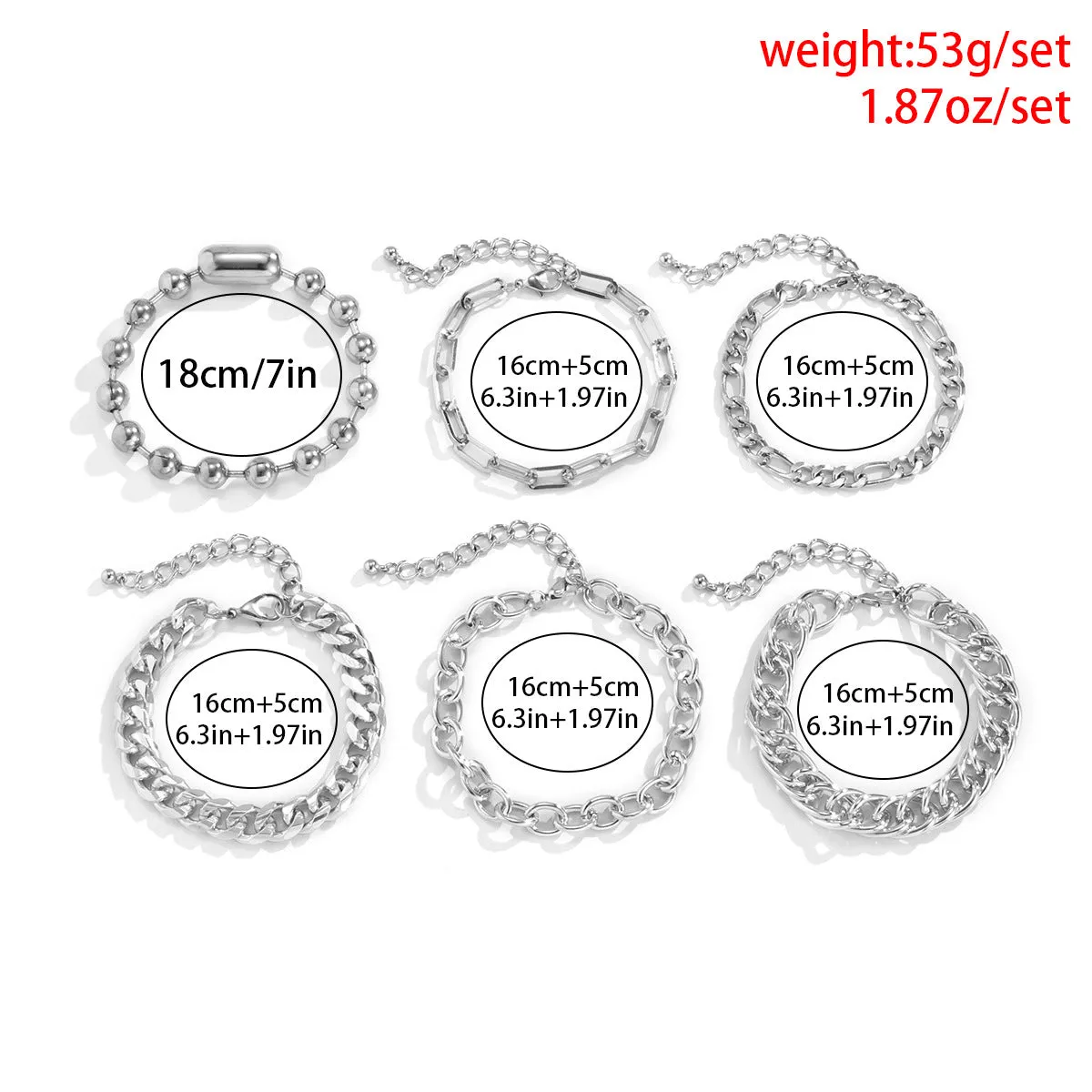 Multi-layer Metal Chain Bracelet Set