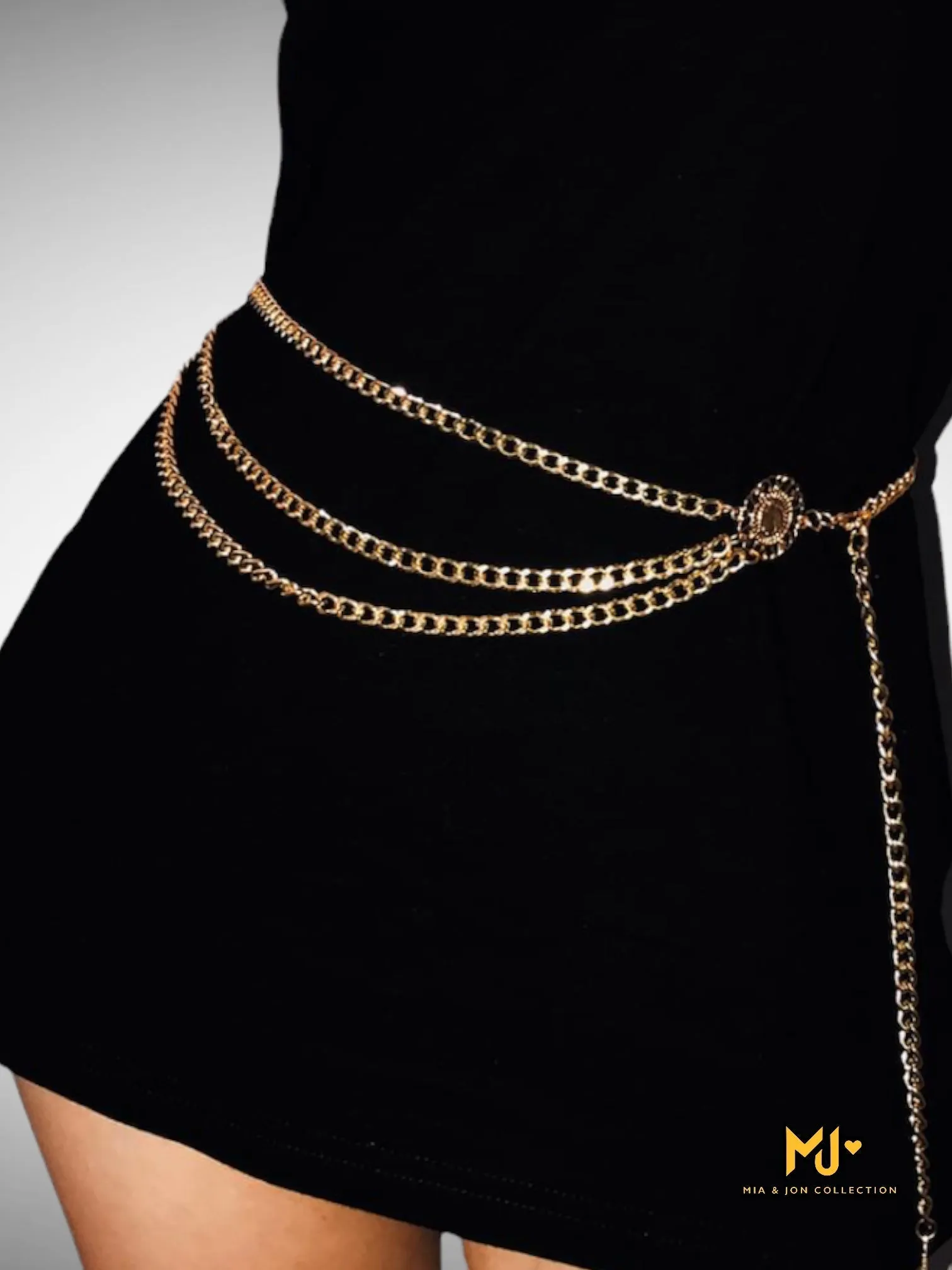 Multilayer Metal Waist Chain Belt