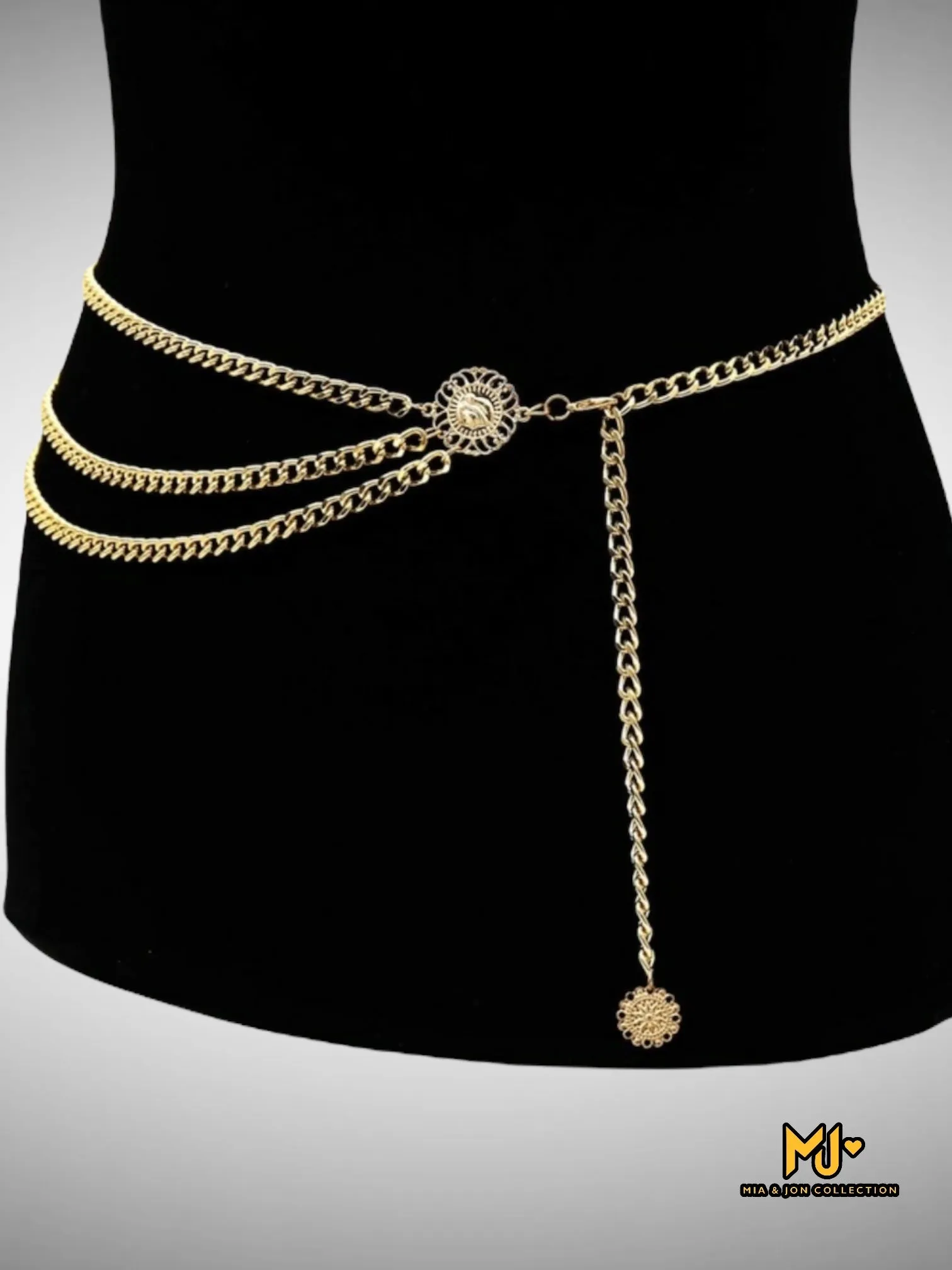 Multilayer Metal Waist Chain Belt