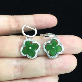 Natural Jade Earrings Nephrite Earrings NEG99