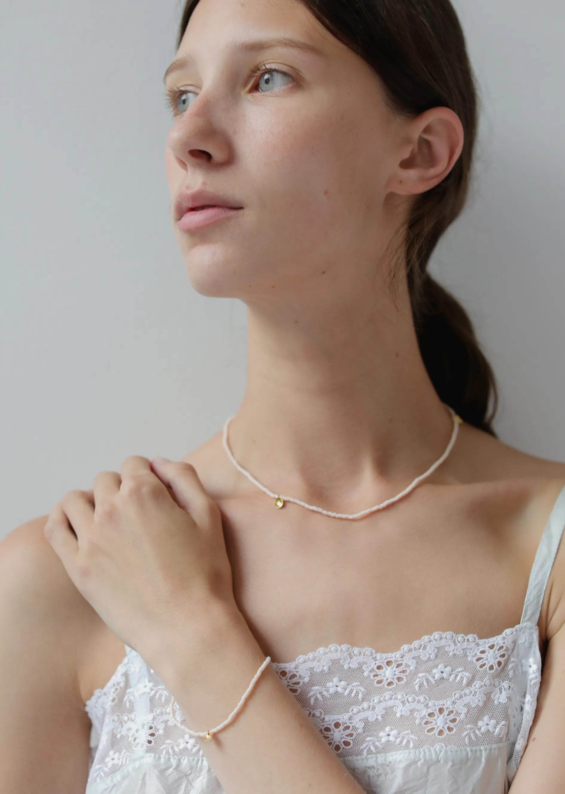 Nayarit 1 Dangling Bracelet — Cream