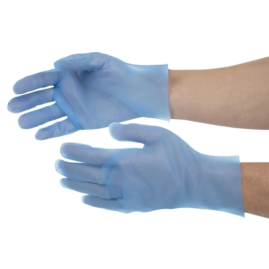 Nisbets Essentials Powder-Free TPE Gloves Blue S (Pack of 200) - FC488-S
