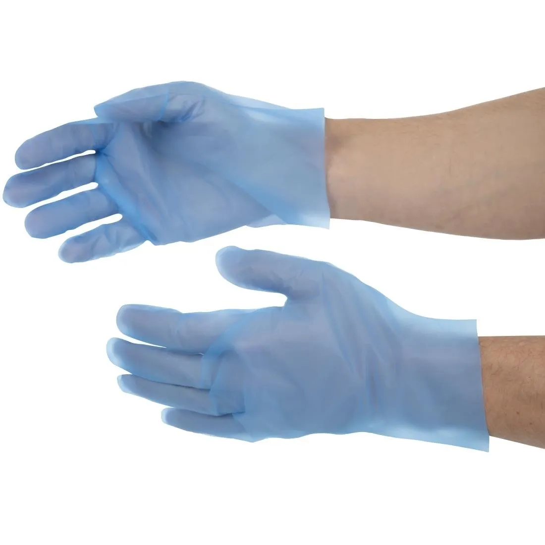 Nisbets Essentials Powder-Free TPE Gloves Blue S (Pack of 200) - FC488-S