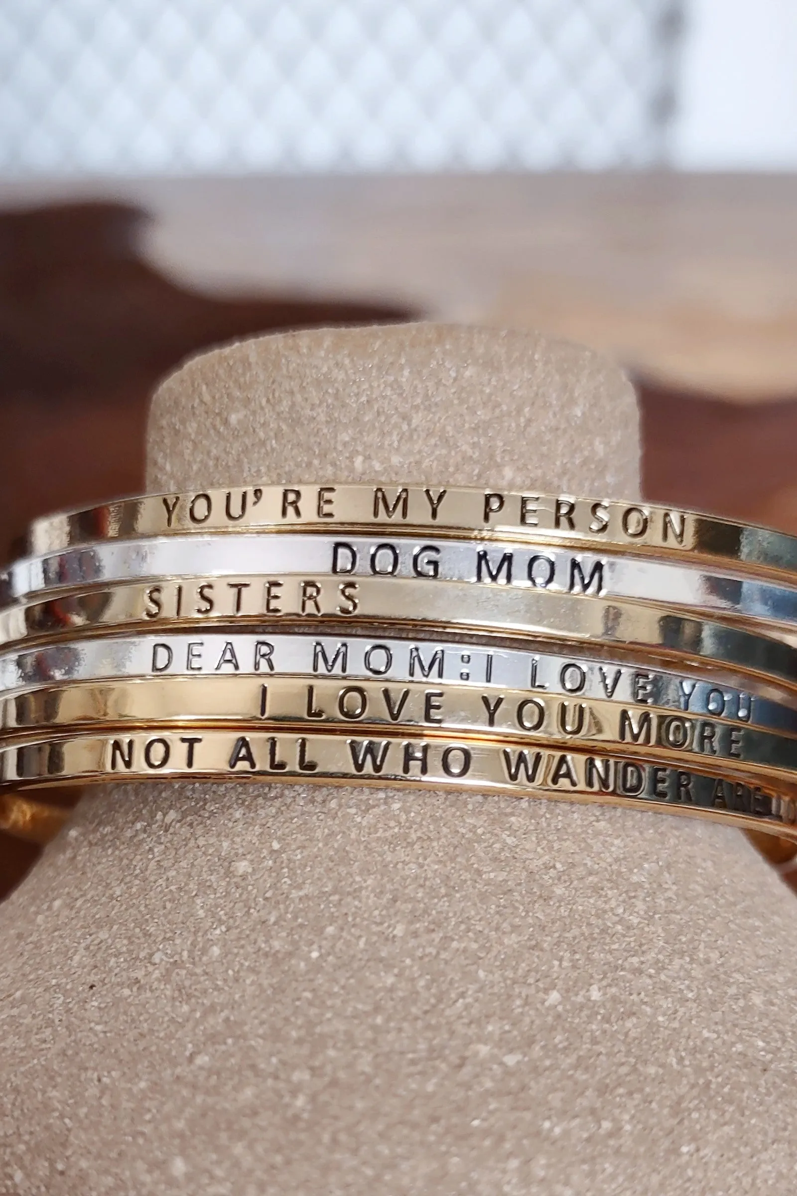 Not All Who Wander Are Lost Gold Bangle Bracelet