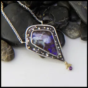 Opal and Purple Sapphire Pendant