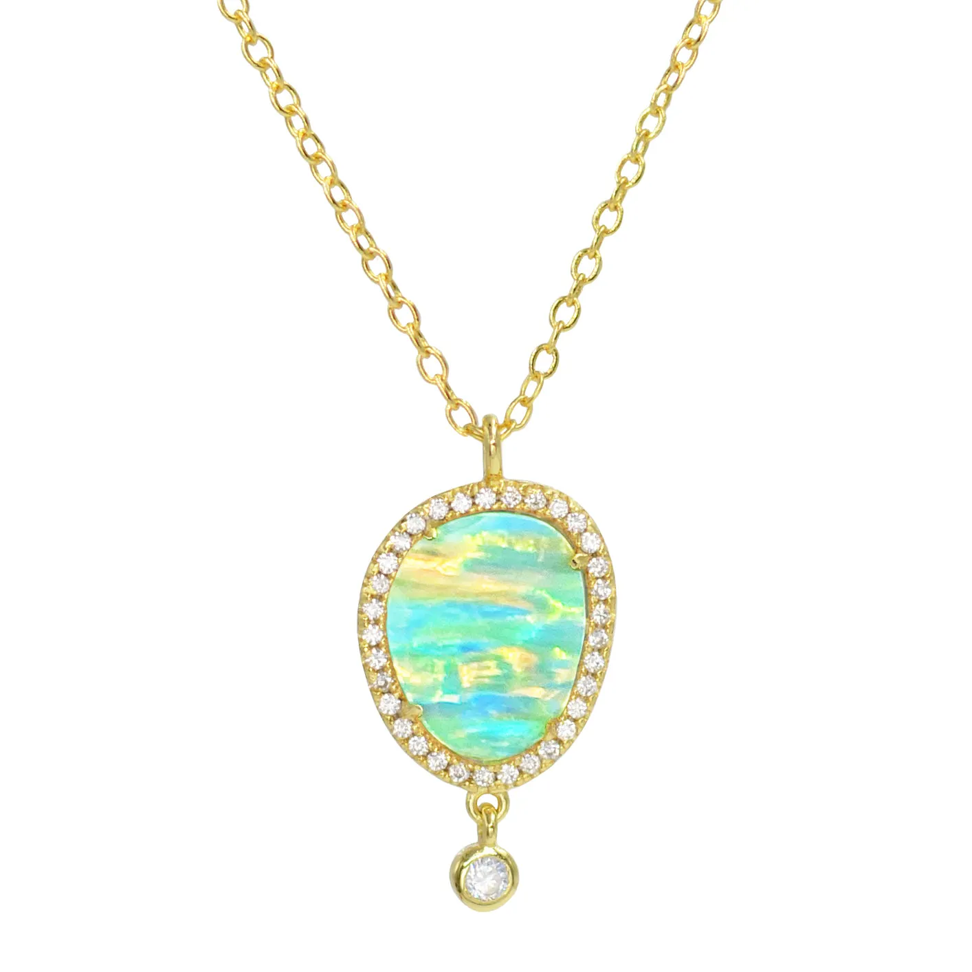 Opal Johari Necklace with Stripes