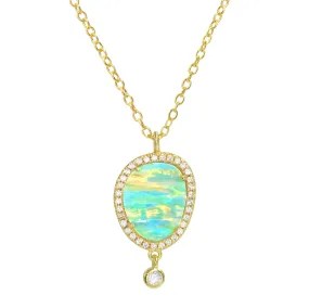 Opal Johari Necklace with Stripes