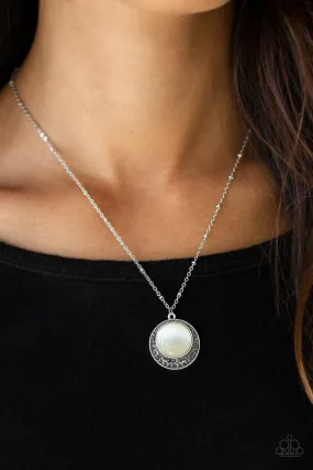 Open Door Jewelry - Dream Girl Glow - White Necklace - Paparazzi Accessories