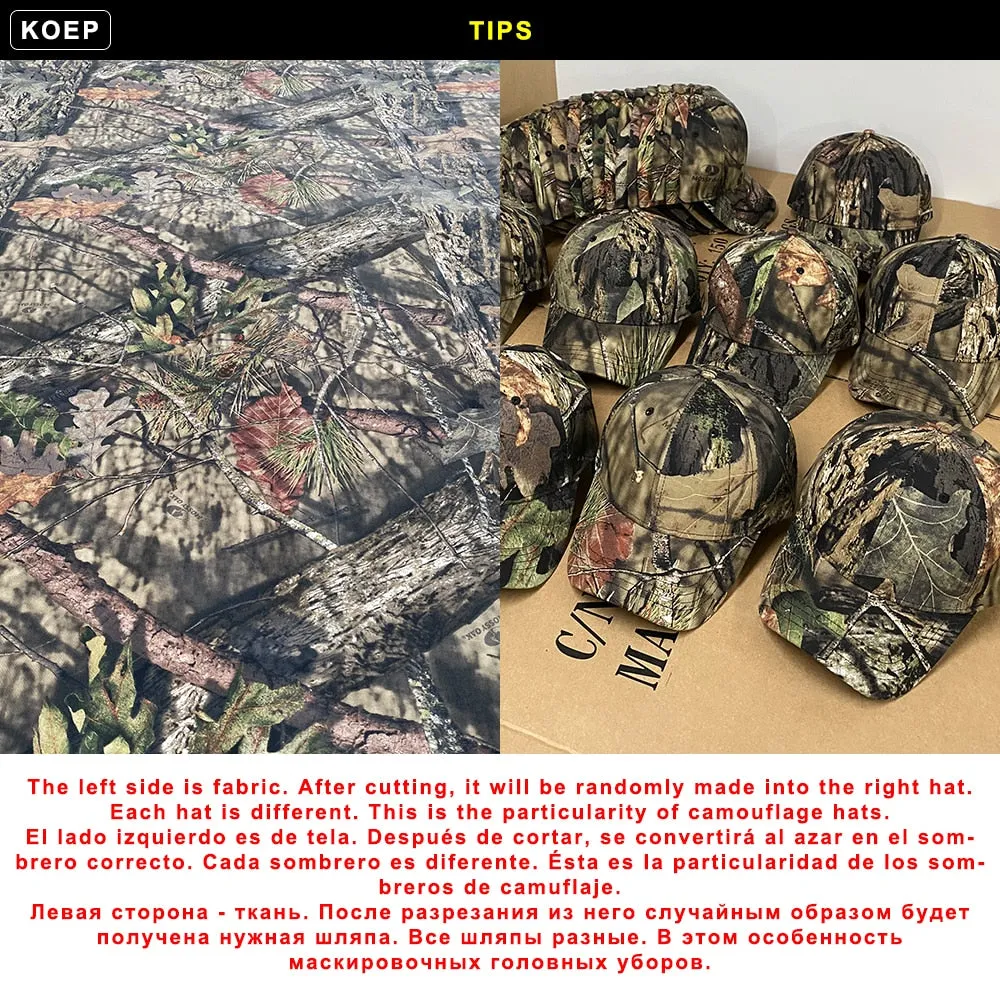 Outdoor Jungle Fishing Baseball Hat Cap Man Camouflage Hunting Hat Casquette Bone Cotton Rucker Camo Snapback Dad Caps