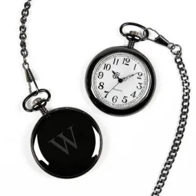 Personalized Gunmetal Finish Pocket Watch
