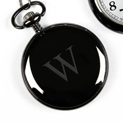 Personalized Gunmetal Finish Pocket Watch