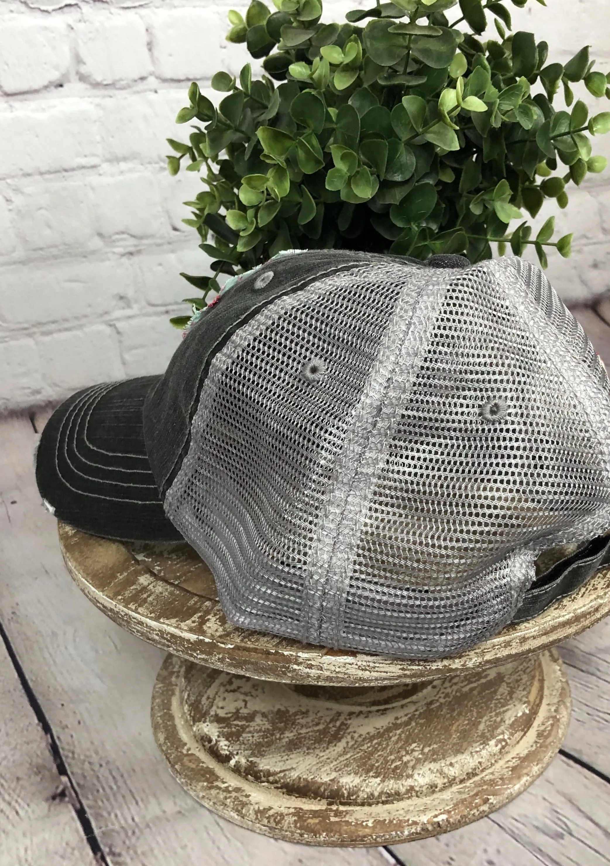 Pink Polka Dot Texas Trucker Cap