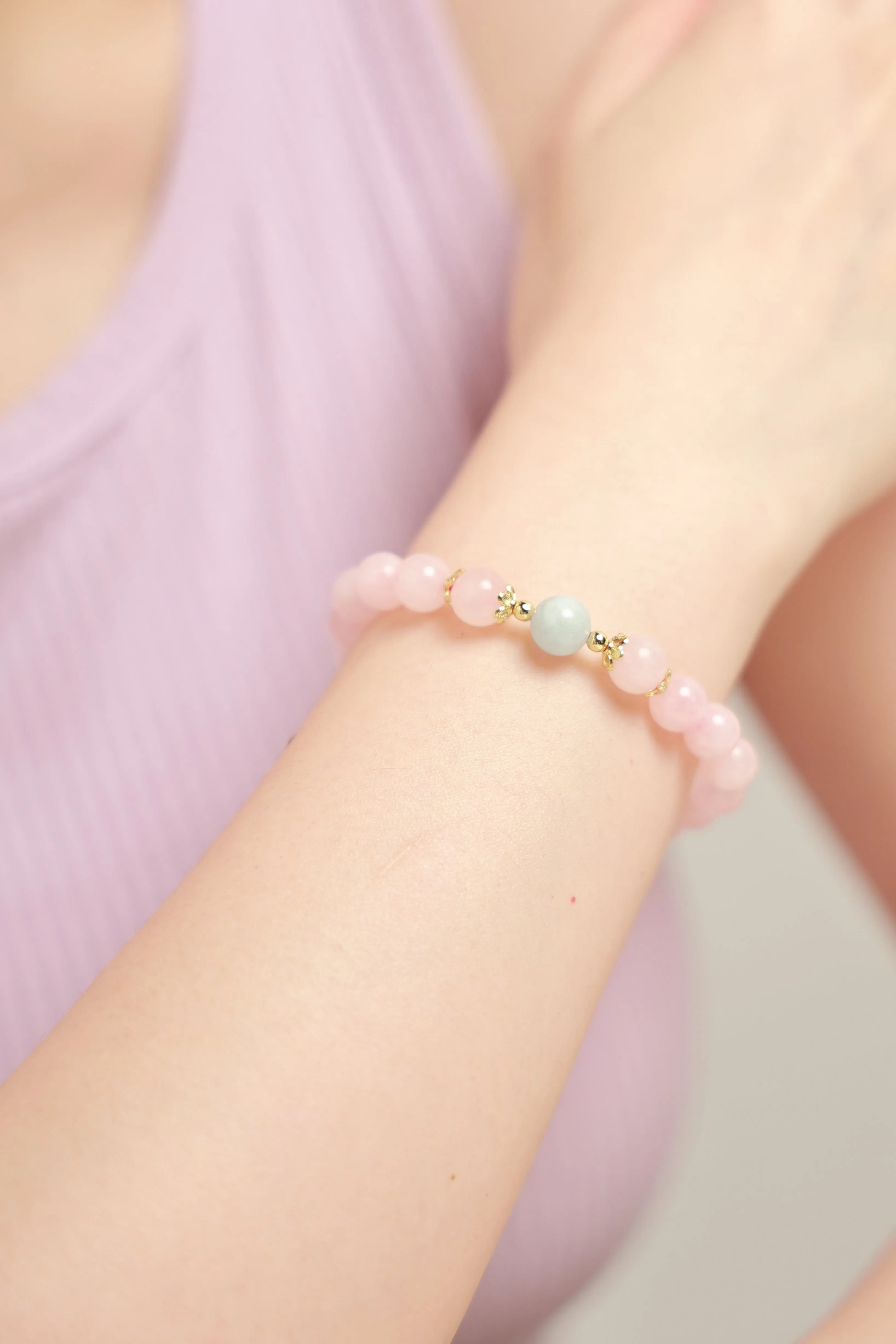 Pure Love - Rose Quartz & Aquamarine Bracelet