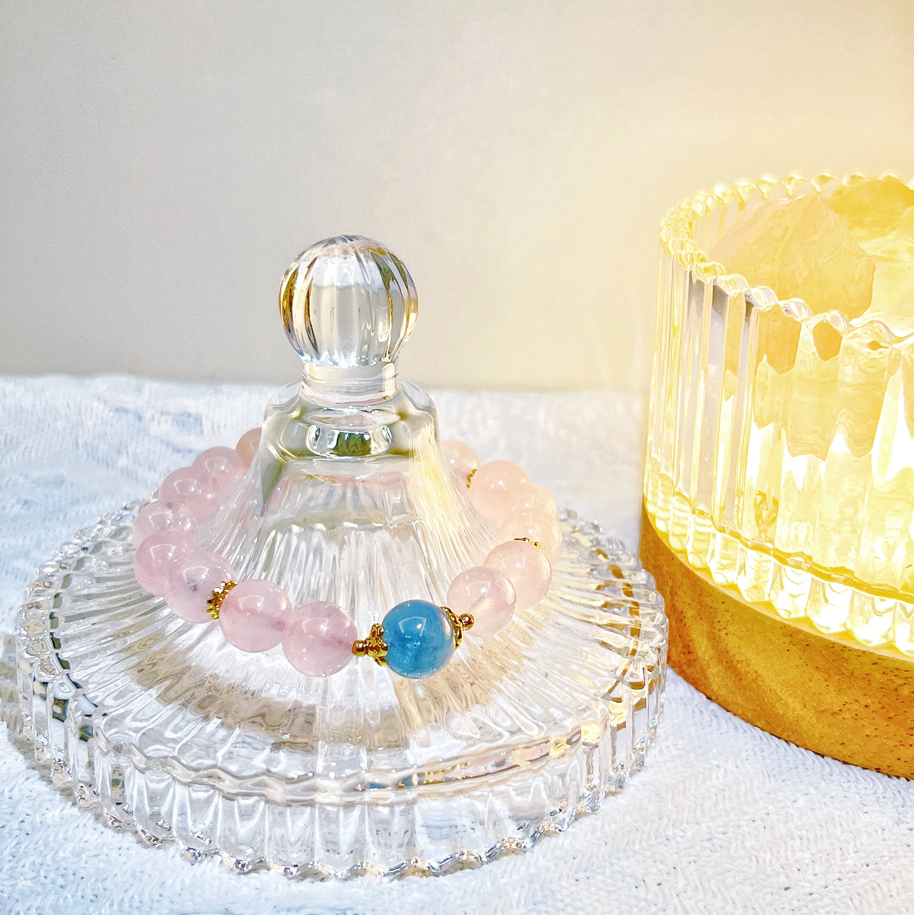 Pure Love - Rose Quartz & Aquamarine Bracelet