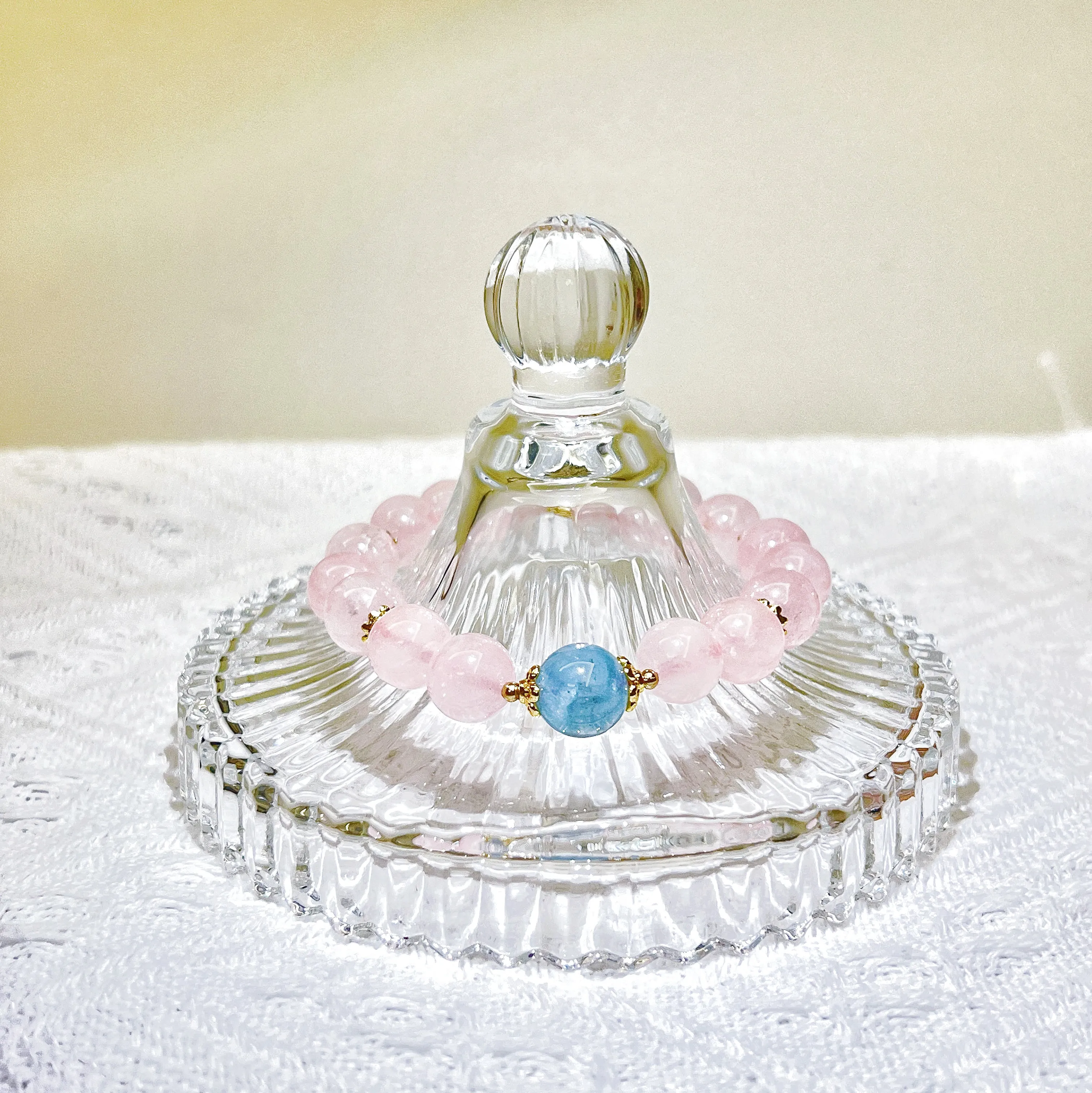Pure Love - Rose Quartz & Aquamarine Bracelet