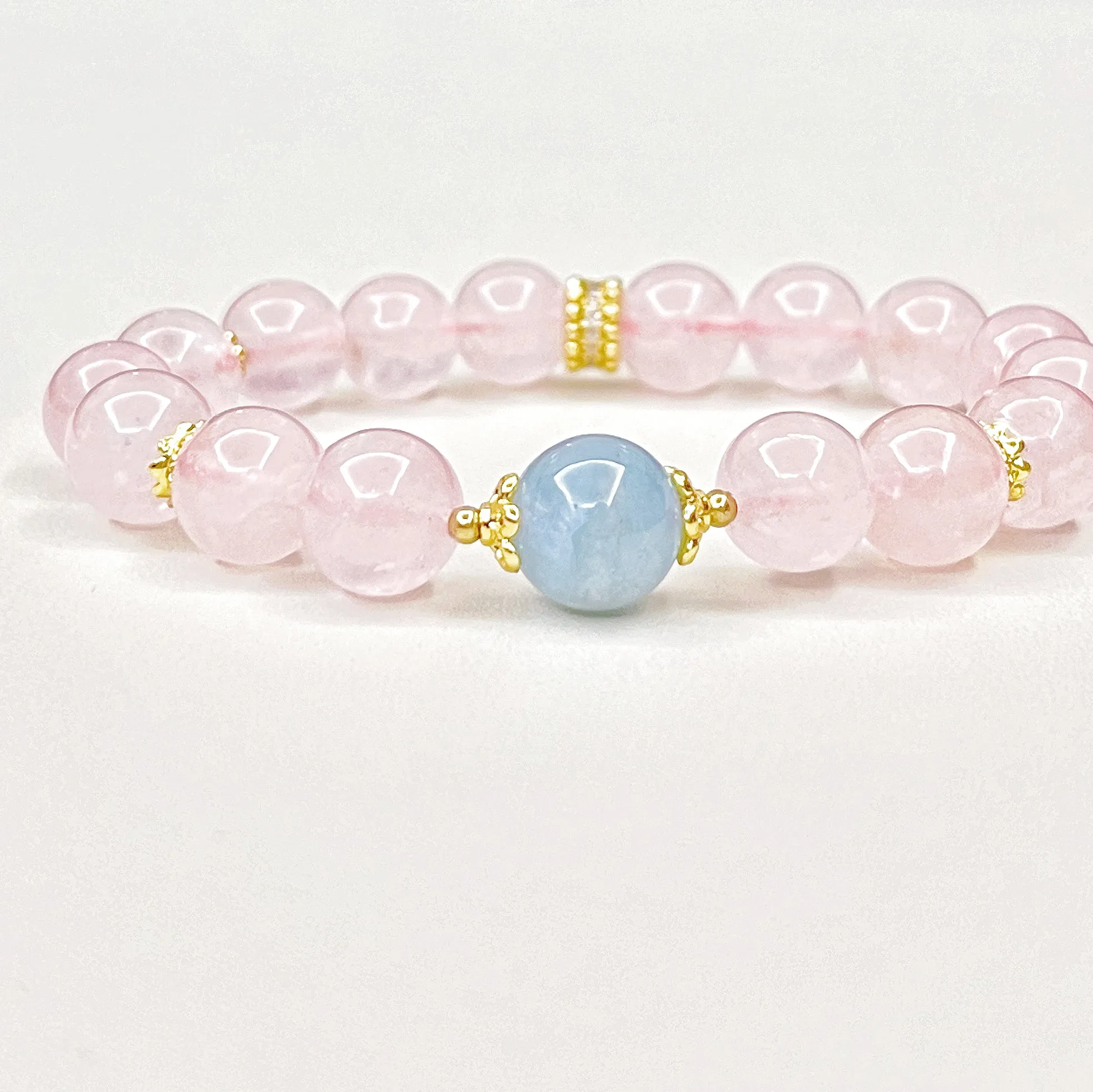 Pure Love - Rose Quartz & Aquamarine Bracelet