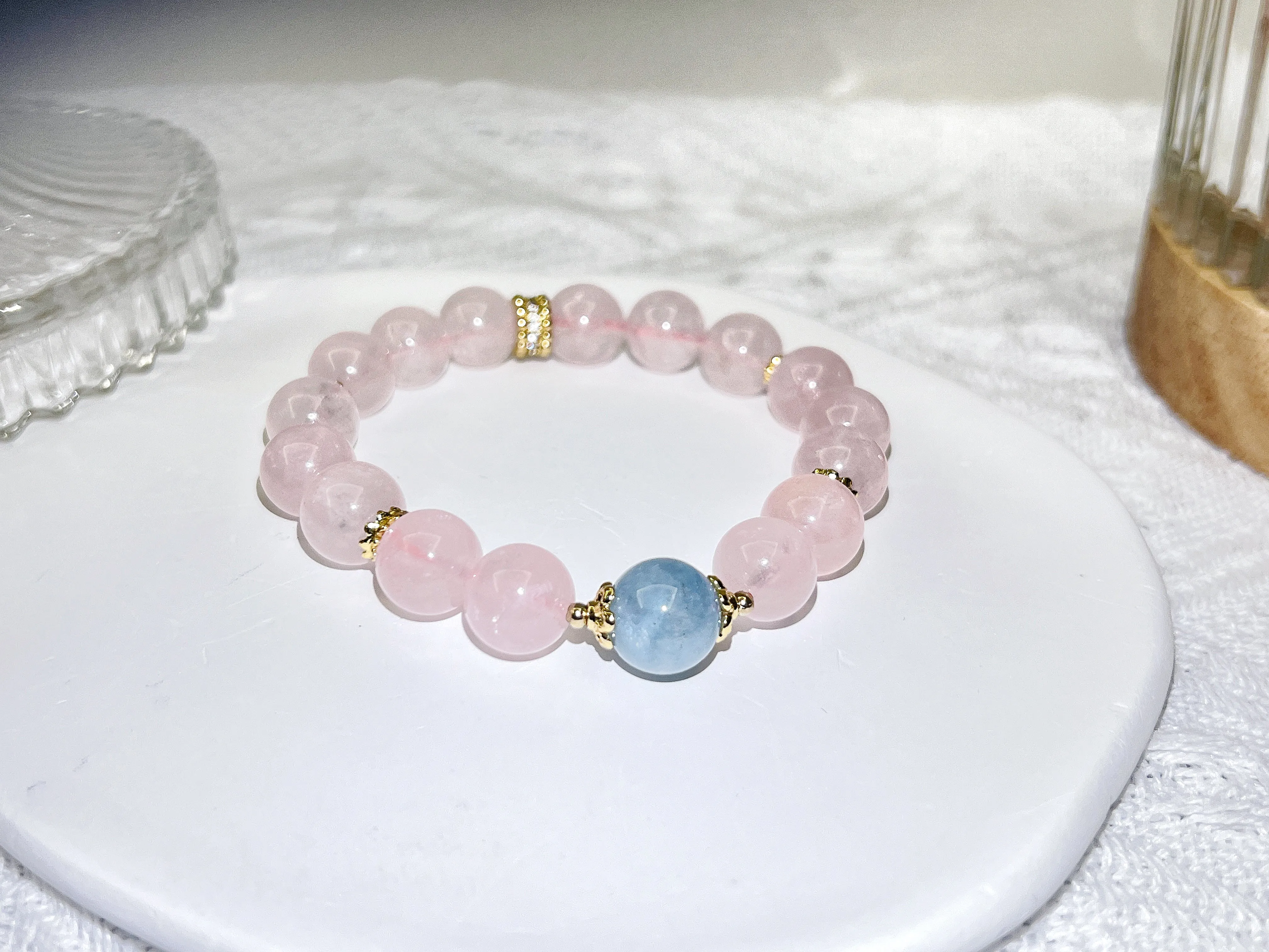 Pure Love - Rose Quartz & Aquamarine Bracelet