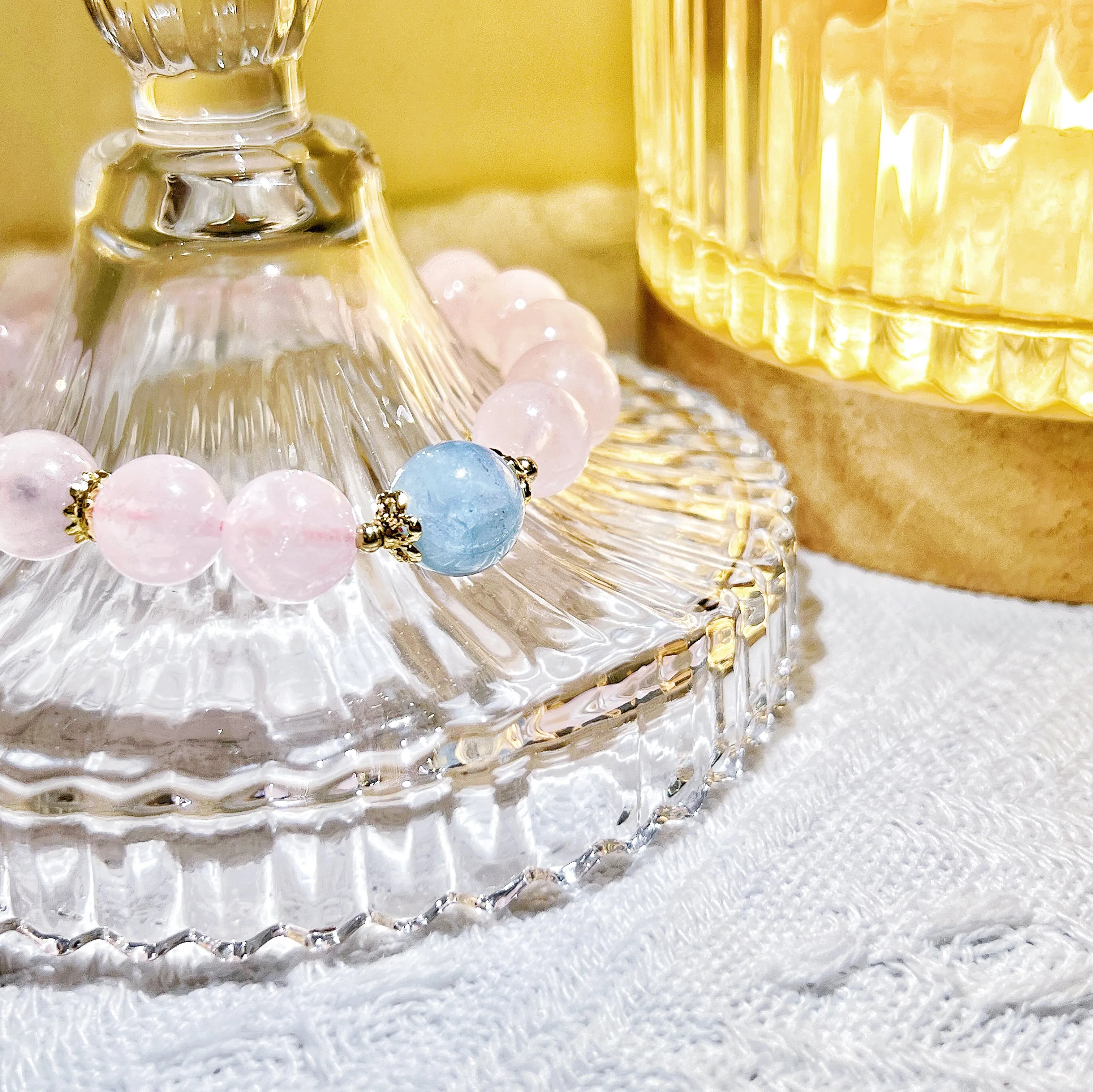 Pure Love - Rose Quartz & Aquamarine Bracelet