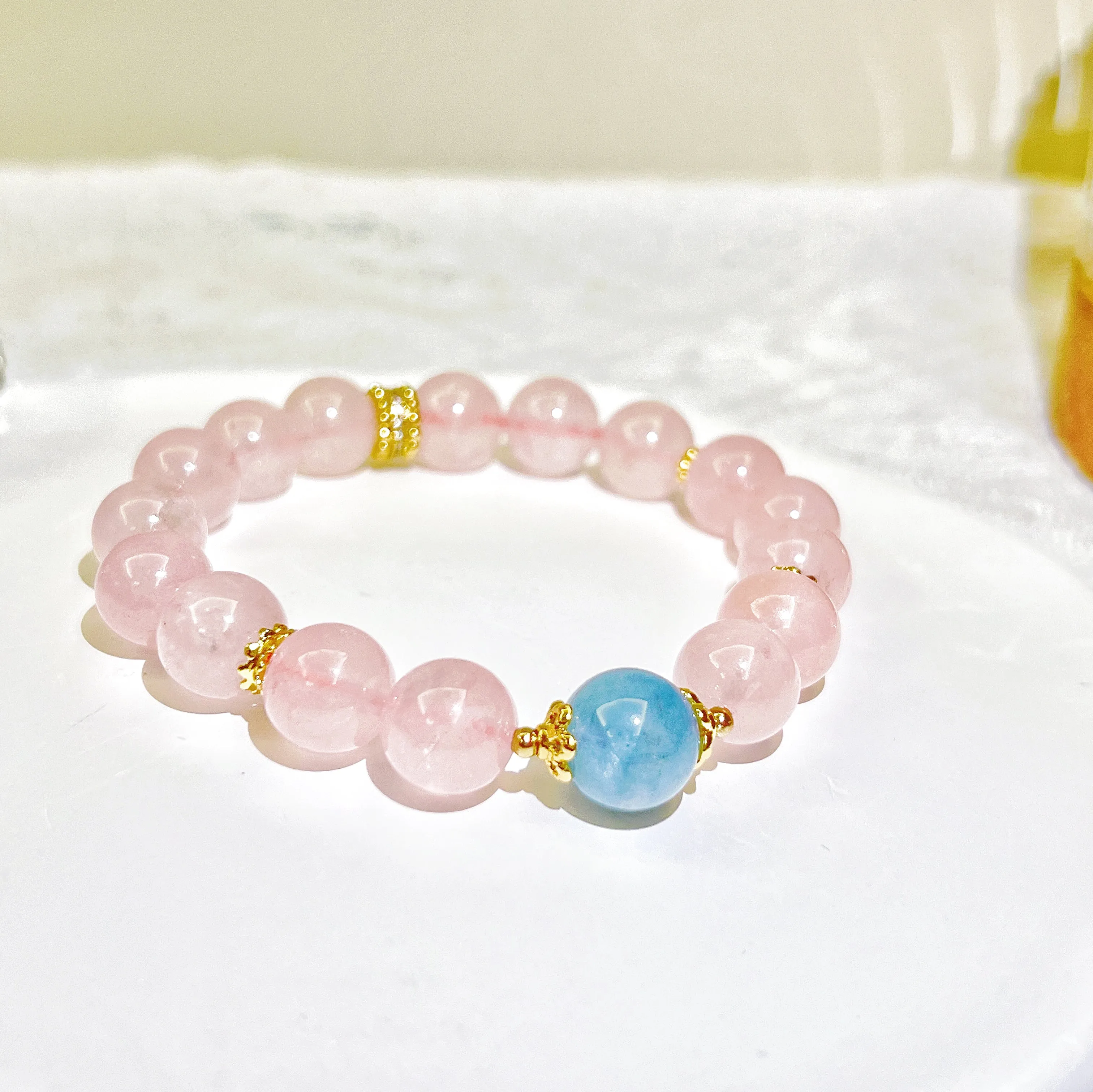 Pure Love - Rose Quartz & Aquamarine Bracelet