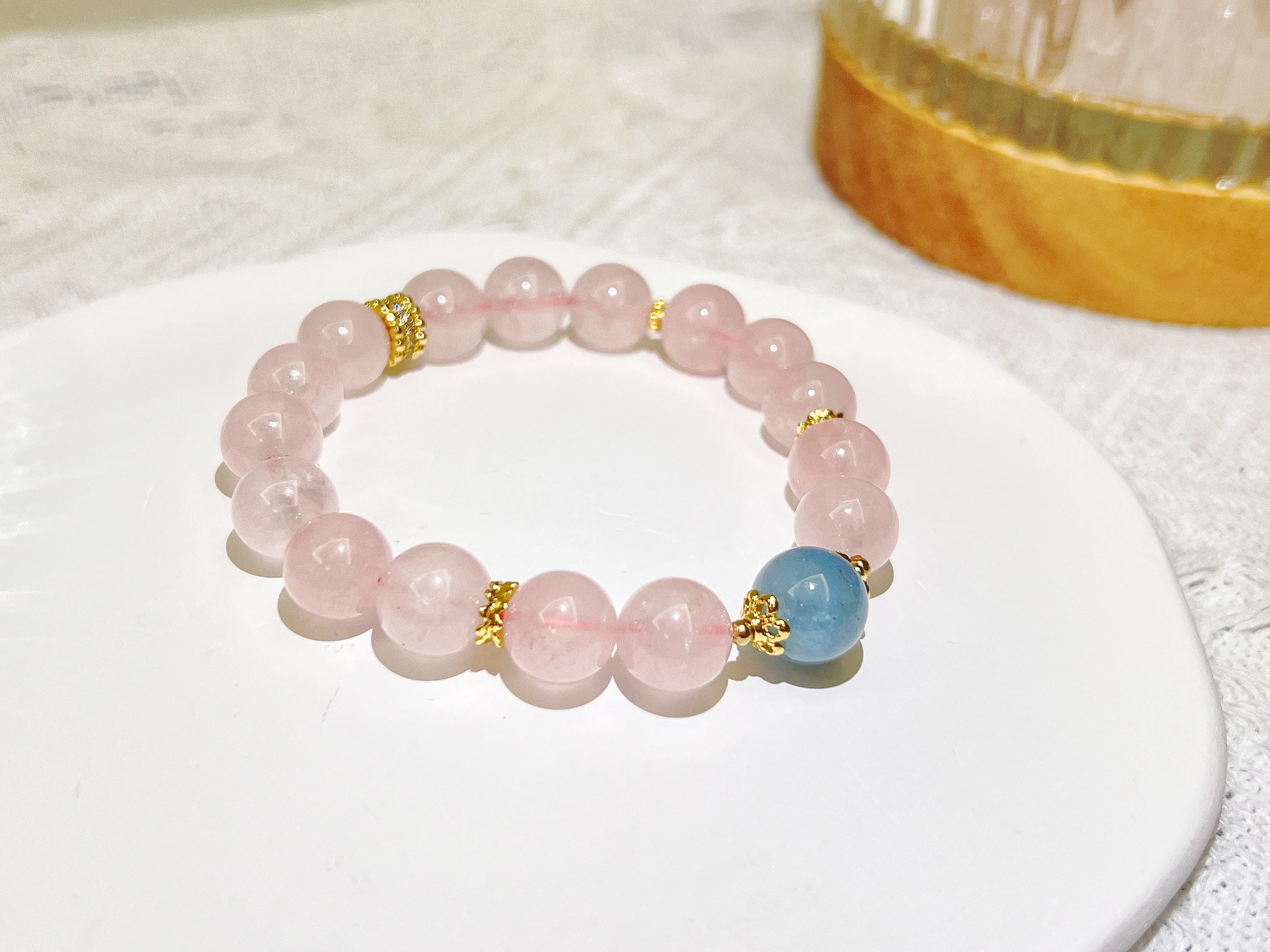 Pure Love - Rose Quartz & Aquamarine Bracelet