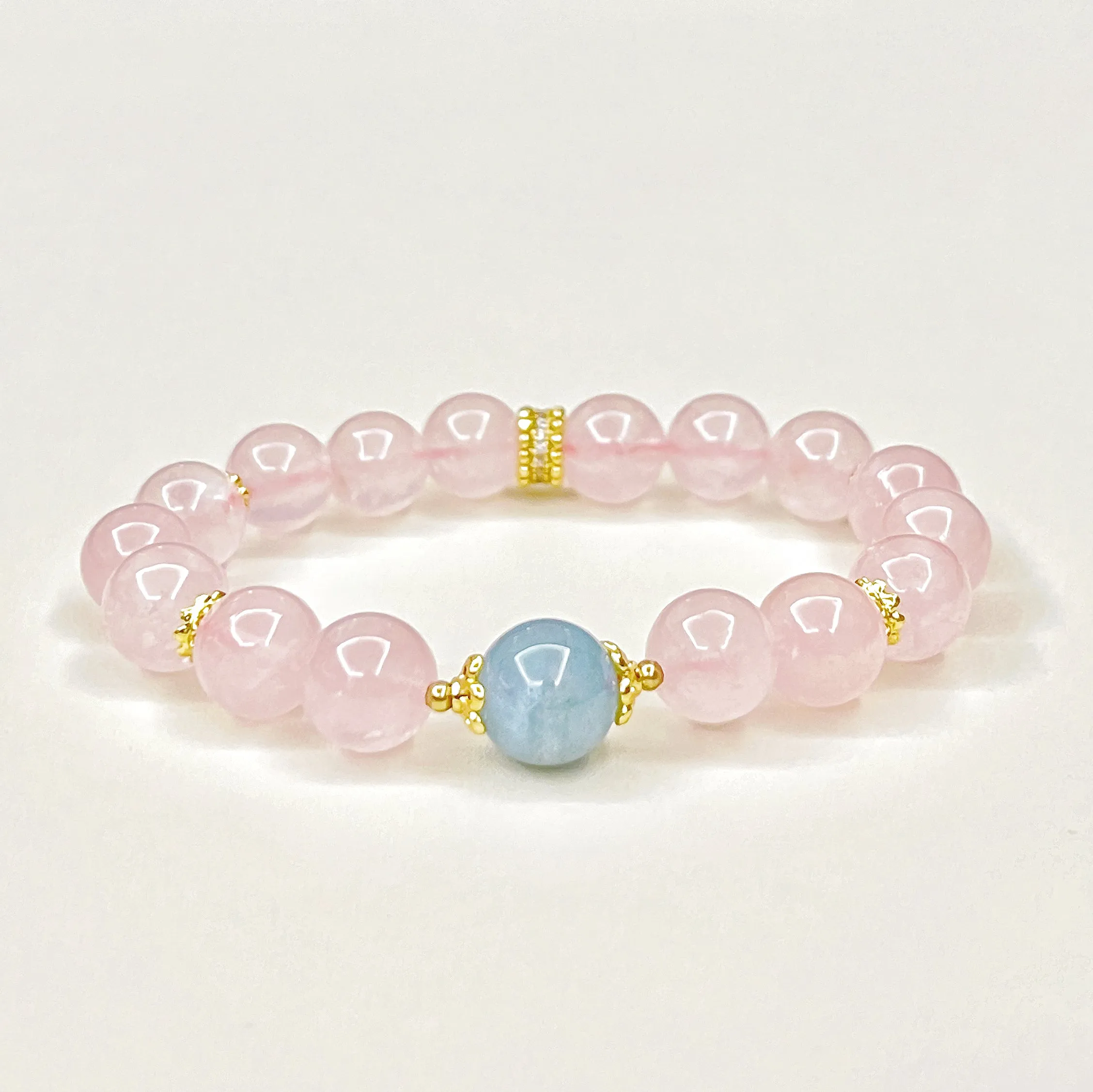 Pure Love - Rose Quartz & Aquamarine Bracelet