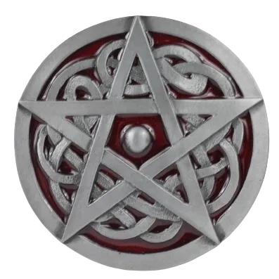 Red Pentagram Belt Buckle