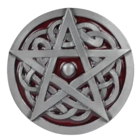 Red Pentagram Belt Buckle