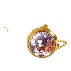 Rotating Pocket Watch Pocket Watch Male and Female Students Ornament Two-Dimensional Animation Necklace Pocket Watch