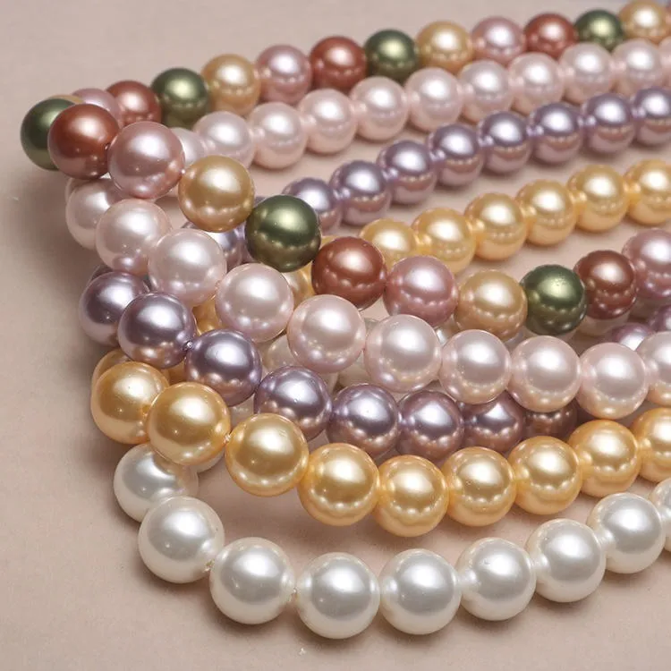 S925 Sterling Silver Freshwater Pearl Necklaces Shell Pearl Necklace Female Round Strong Light Gift For Mother's Girlfriend